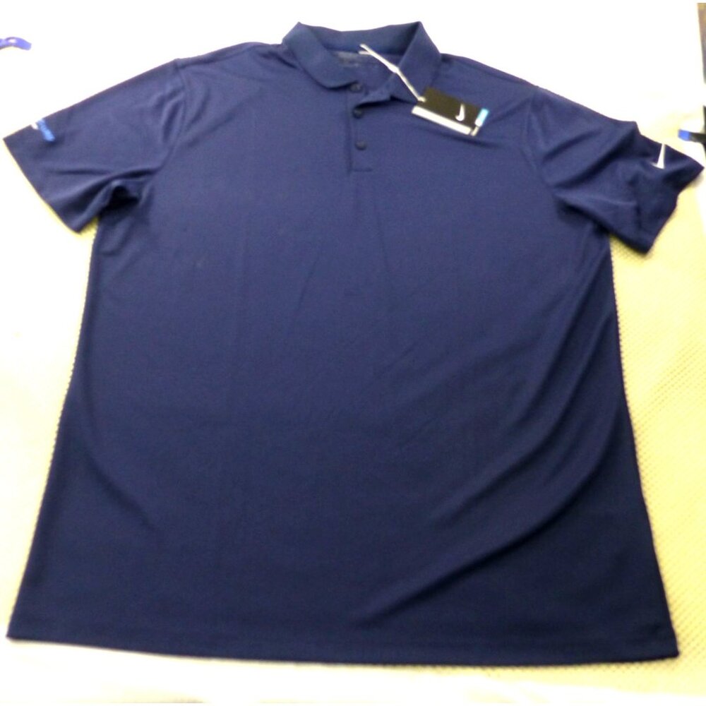 NWT Nike Golf Dri-Fit Navy Polo XL Eric Trump Foundation Embroidery Mens Shirt
